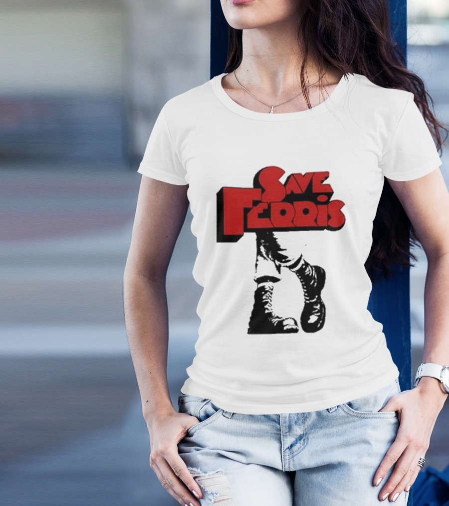 Save Ferris Punk Boots Iconic Style Ferris Bueller's Day Off T-Shirt