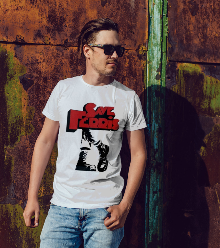 Save Ferris Punk Boots Iconic Style Ferris Bueller's Day Off T-Shirt