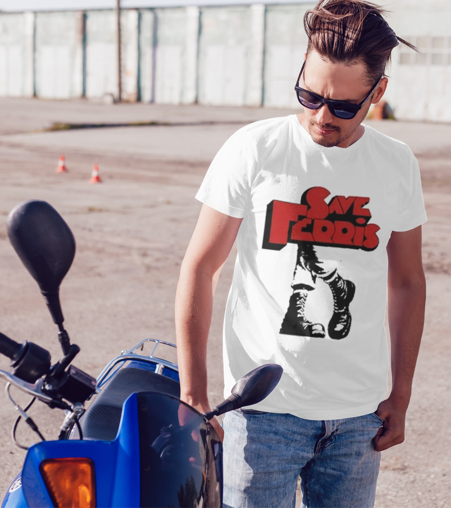 Save Ferris Punk Boots Iconic Style Ferris Bueller's Day Off T-Shirt