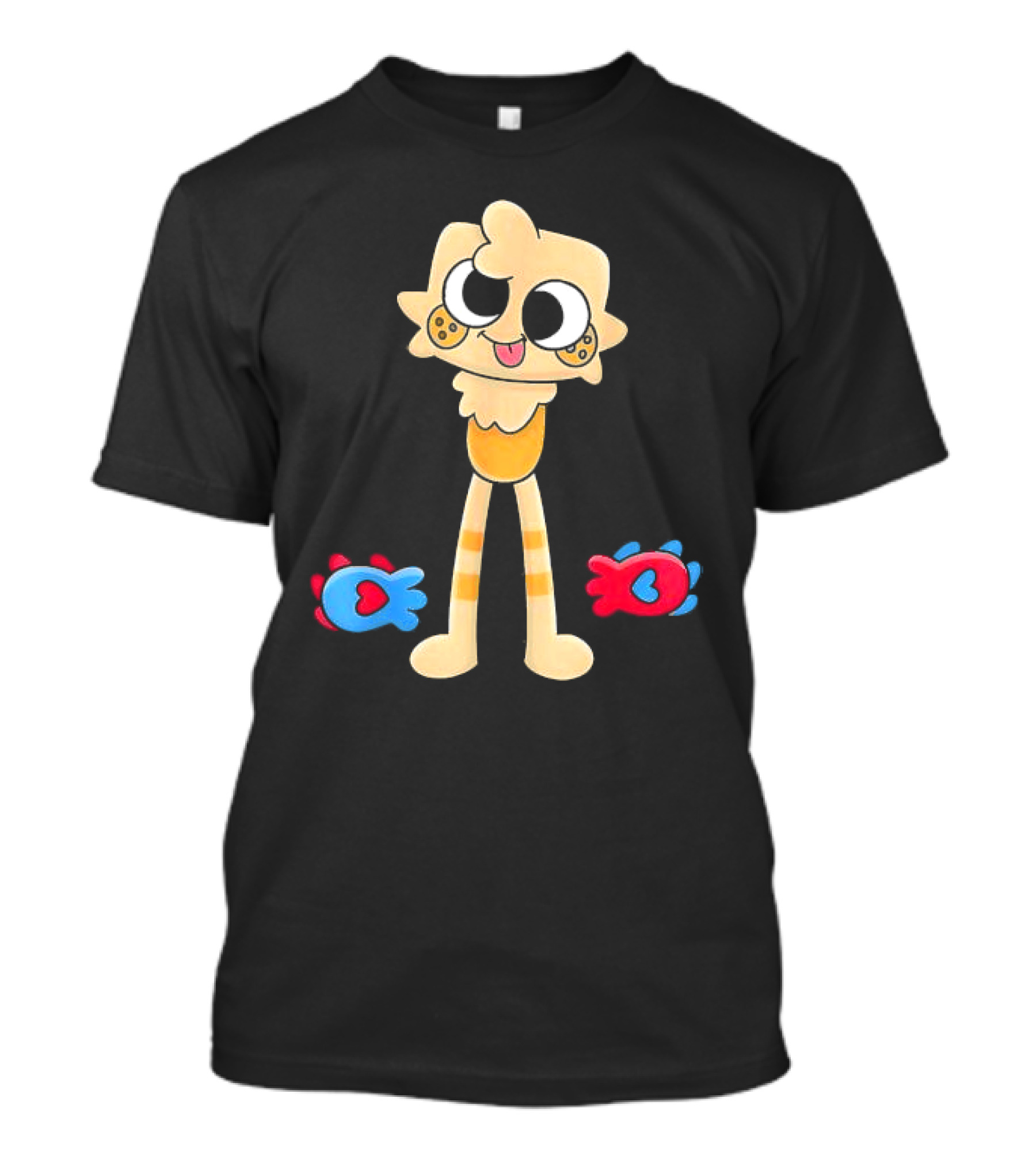 Dandy’s World Goob Costume For Kids And Adults Christmas Cartoon Character With Playful Fish Icons T-Shirt