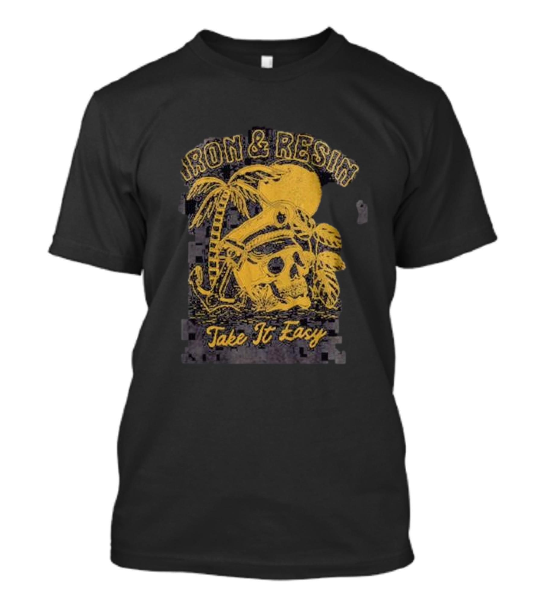 Iron And Resin Take It Easy Skull Palm Sunset T-Shirt