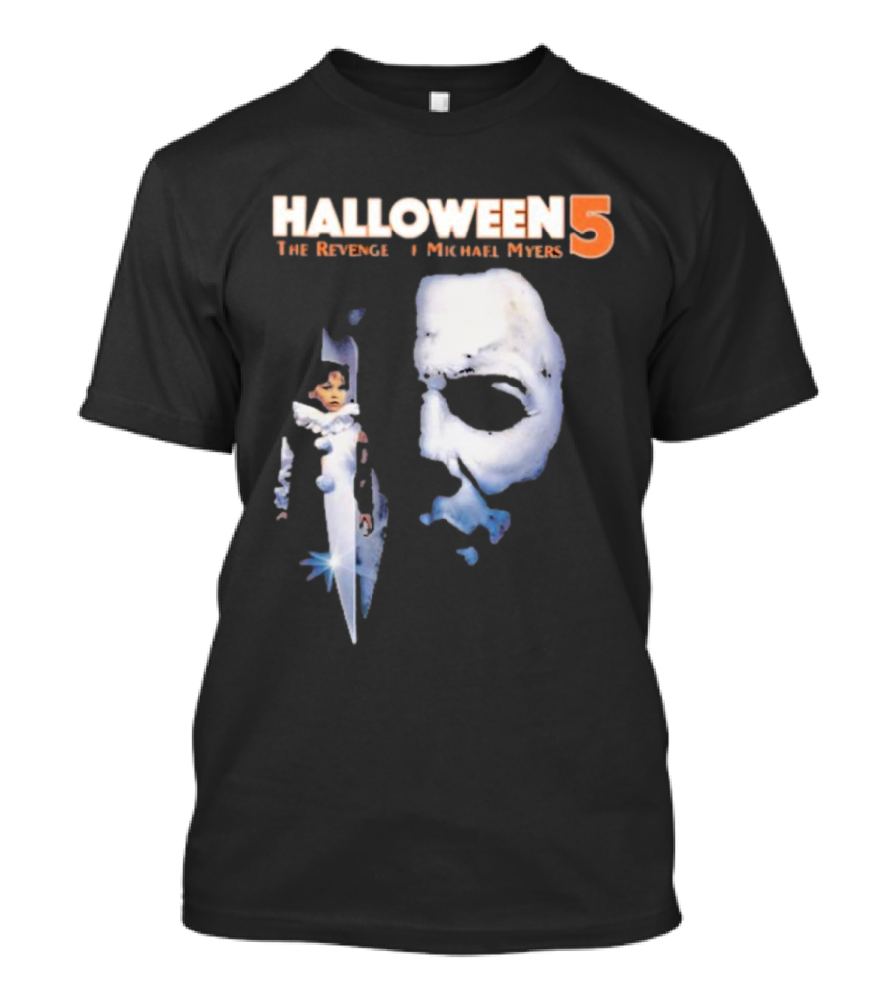 Halloween 5 The Revenge Michael Myers Mask And Knife T-Shirt