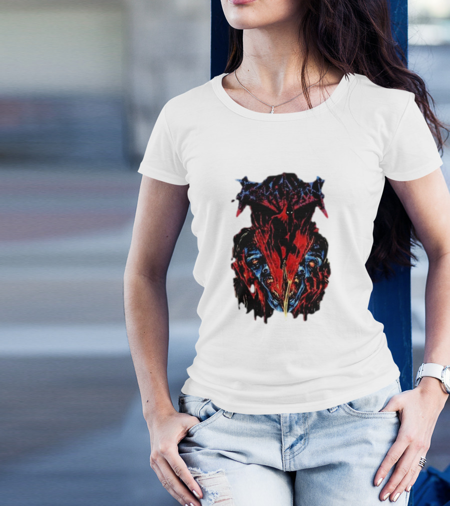 Revocation Nihilistic Violence Album Art Two Colossal Colorful Faces T-Shirt