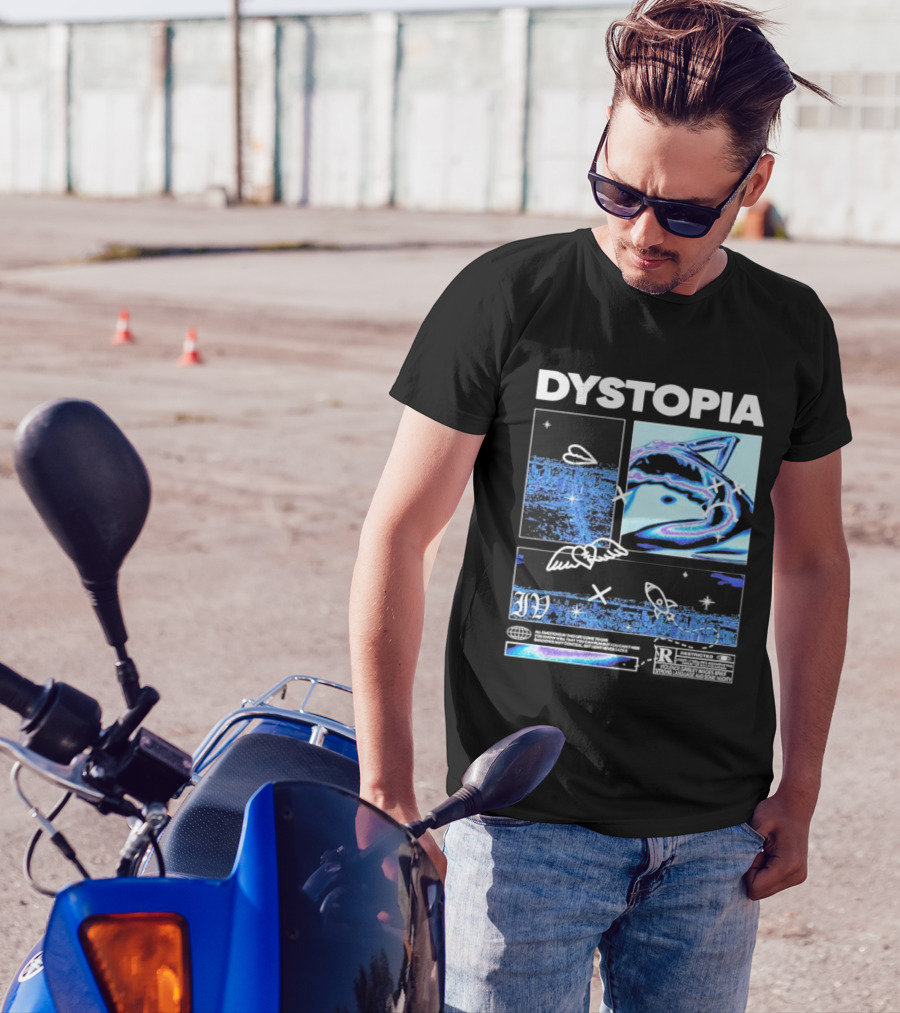 Dystopia Ivoxygen All Emotions In Ties Life Come To Live Shadows May Conceal But Light Never Fades Restricted T-Shirt
