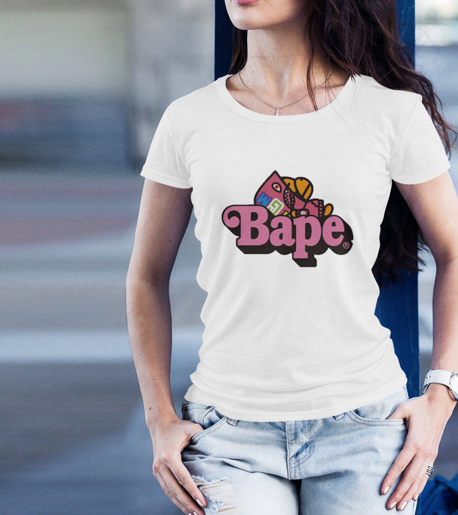 Bape Pink Shark Milo WGM T-Shirt