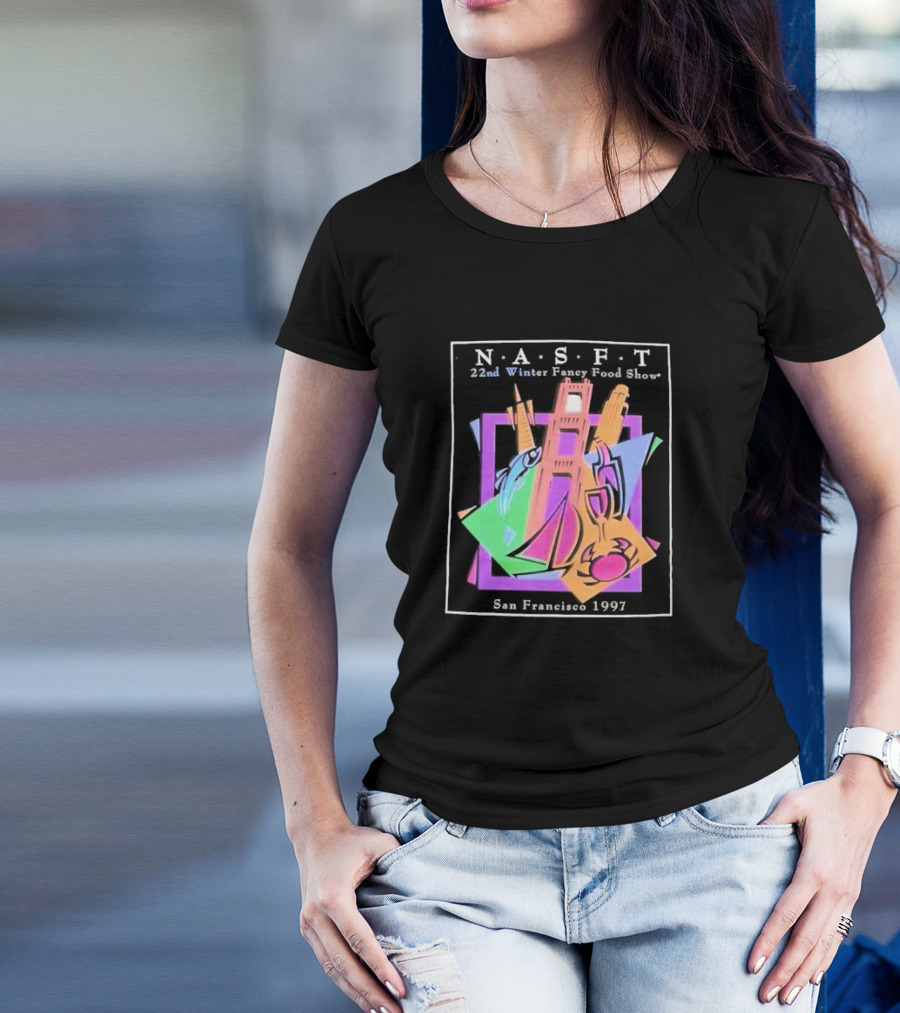 N.A.S.F.T. 22nd Winter Fancy Food Show San Francisco 1997 Black T-Shirt