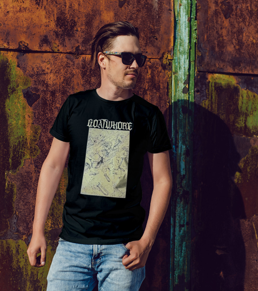 Goatwhore Band Illustration With Mythical Figures And Creatures T-Shirt