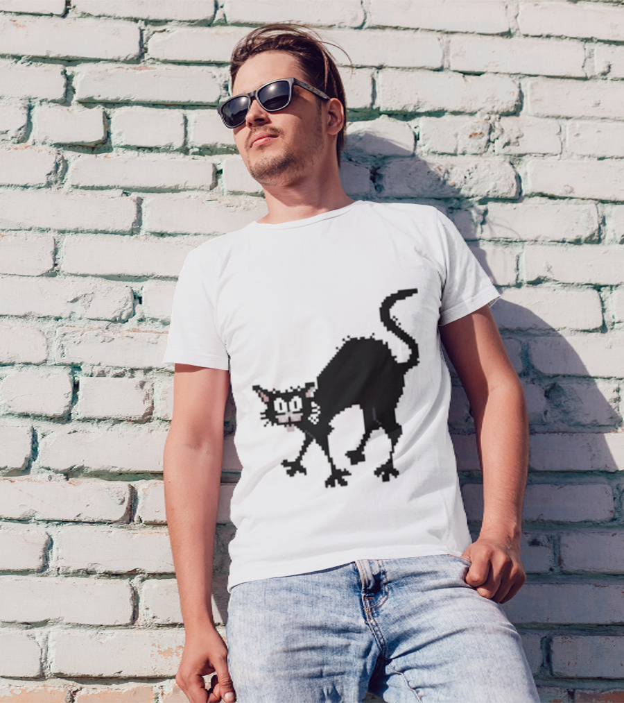 Tom Ward 8 Bit Pixel Art Tom Cat T-Shirt