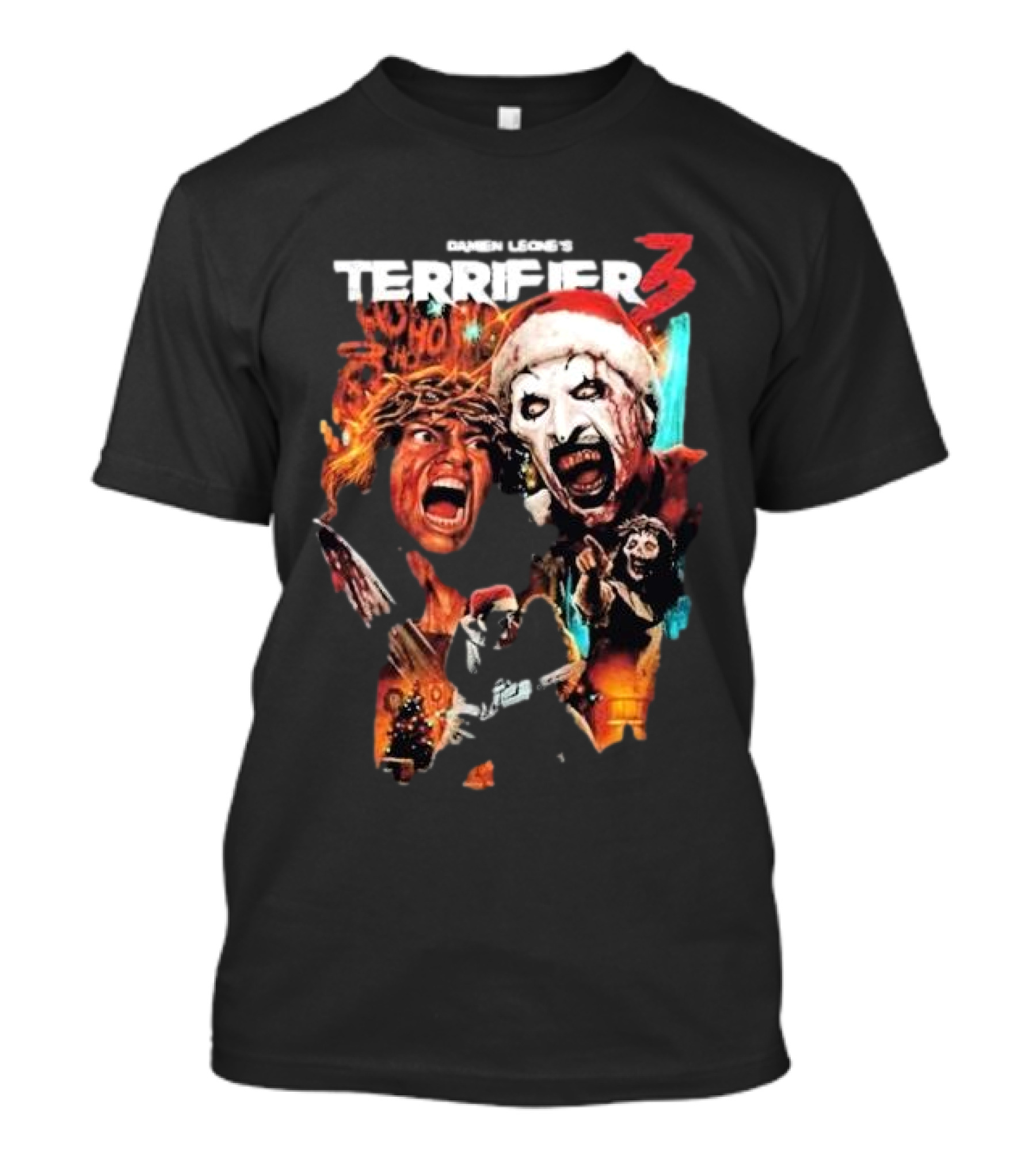 Terrifier 3 Damien Leone's Horror Santa Scene T-Shirt