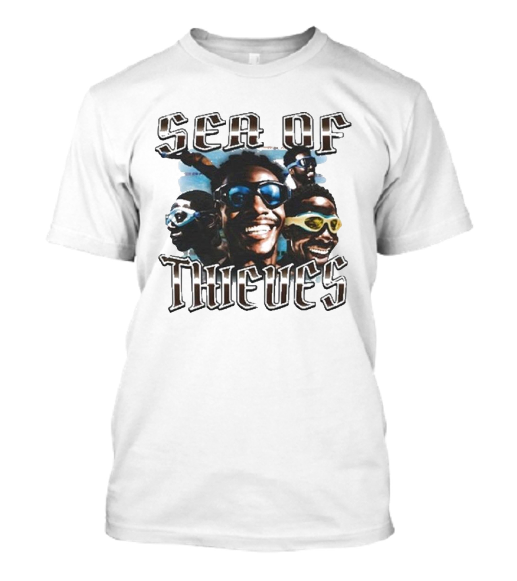 Sea Of Thieves Smiling Sunglasses Faces T-Shirt