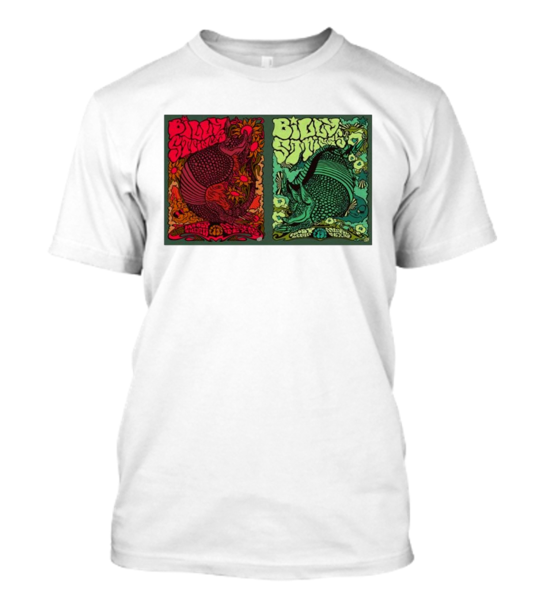 Billy Strings Austin TX December 13-14 2024 Tour Psychedelic Armadillo T-Shirt
