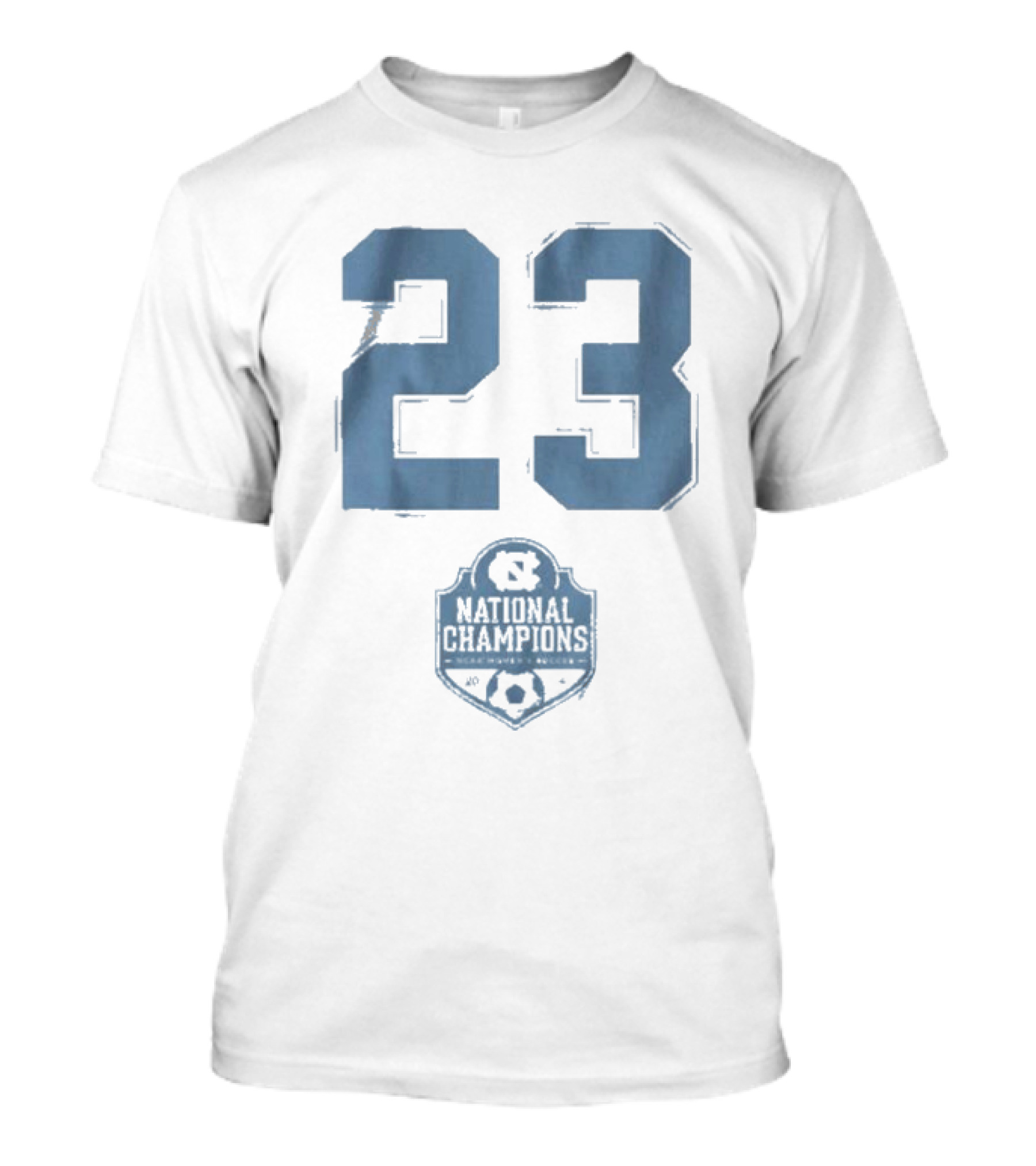 UNC Women's Soccer 23 National Champions Soccer Shield T-Shirt