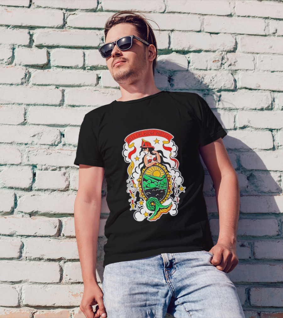 Hell Or High Water Mermaid Asheville T-Shirt