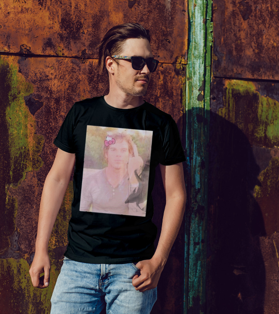 Dext Morgan Hello Kitty Coquette Bow Gesture T-Shirt