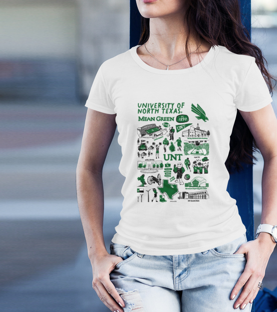University Of North Texas Mean Green 1890 UNT Campus Montage Toddler T-Shirt