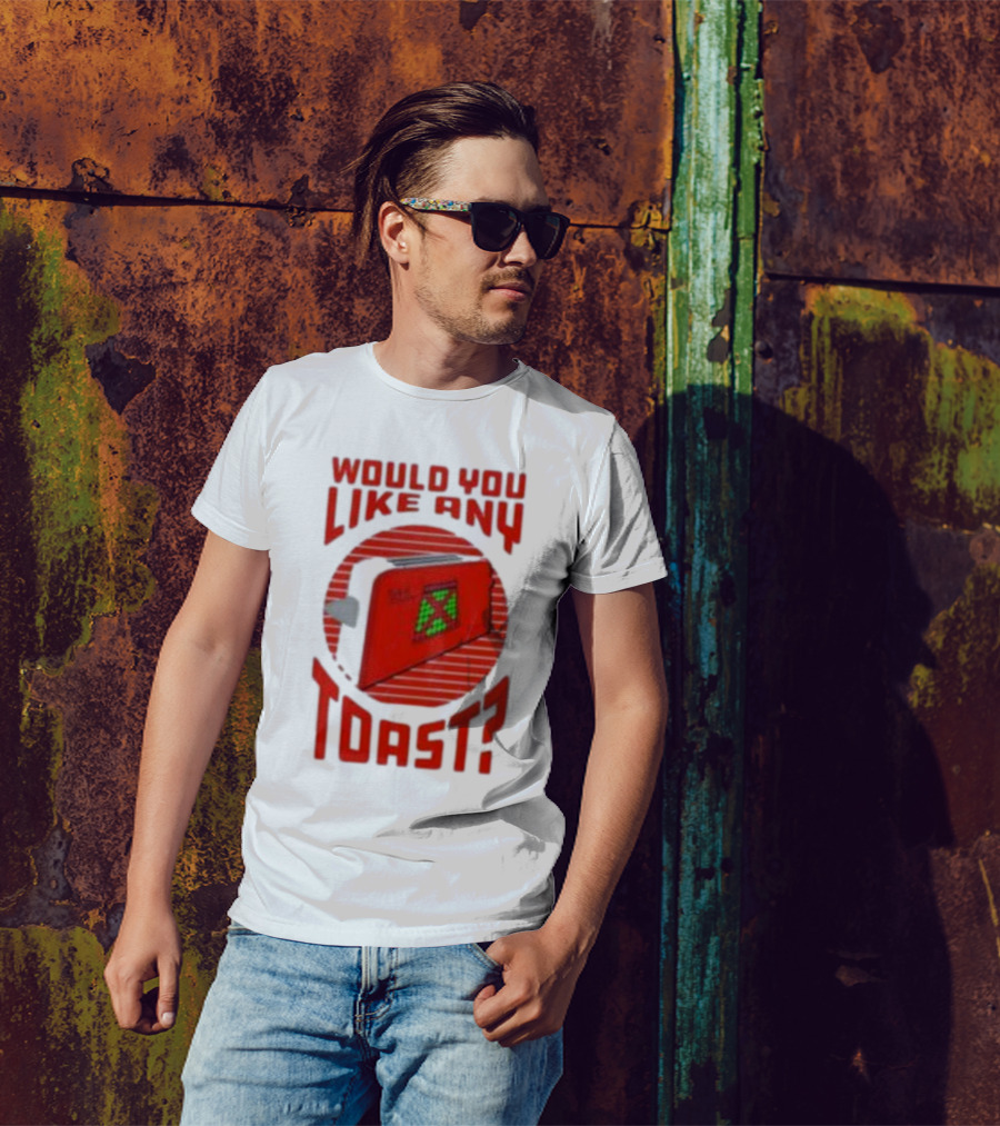 Would You Like Any Toast 2024 Red Toaster With Bread Pixel T-Shirt