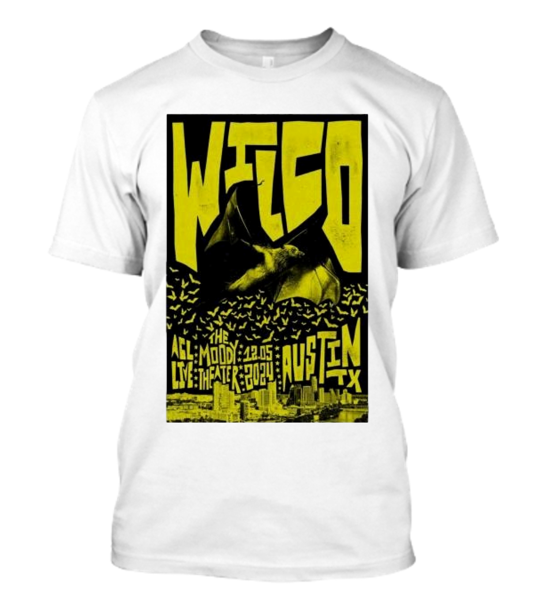 Wilco ACL Live At The Moody Theater 12.05.2024 Austin TX Tour Bat T-Shirt