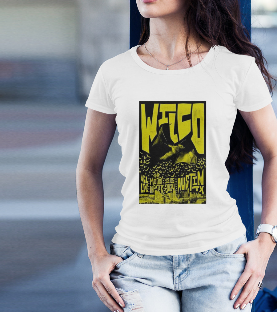 Wilco ACL Live At The Moody Theater 12.05.2024 Austin TX Tour Bat T-Shirt