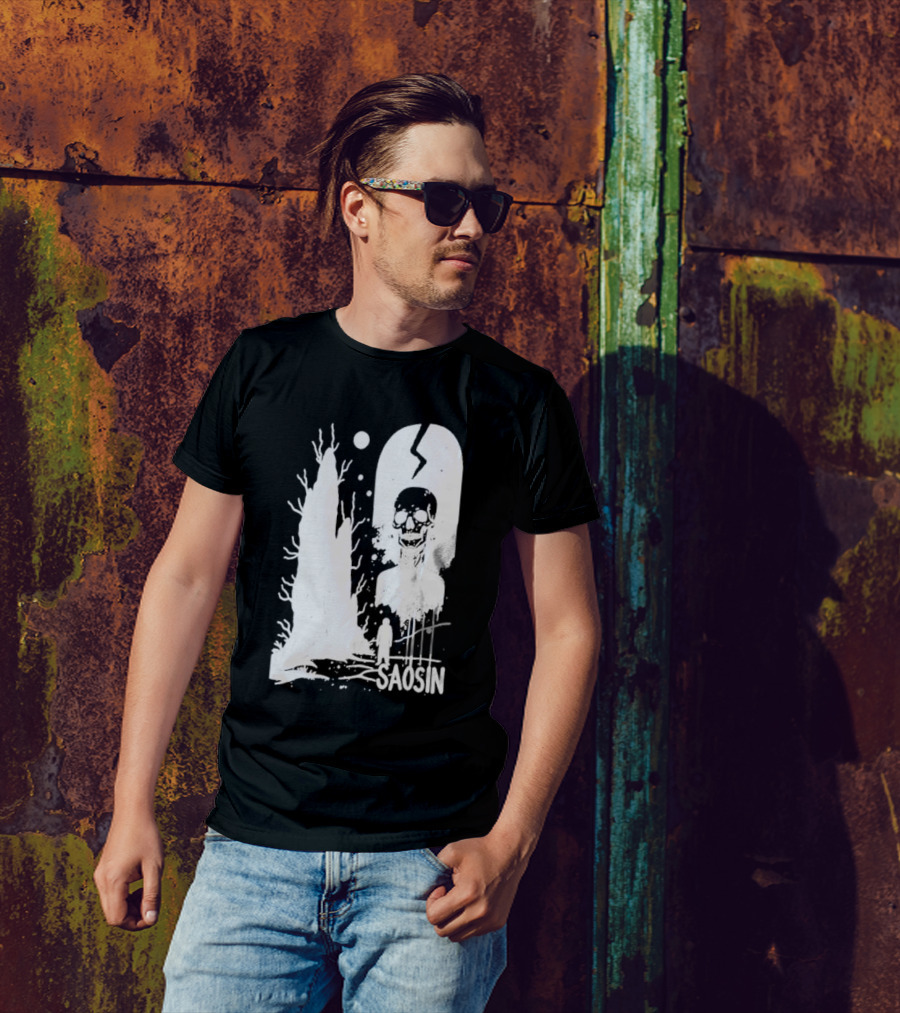Saosin Over Skeleton Skull And Tree T-Shirt