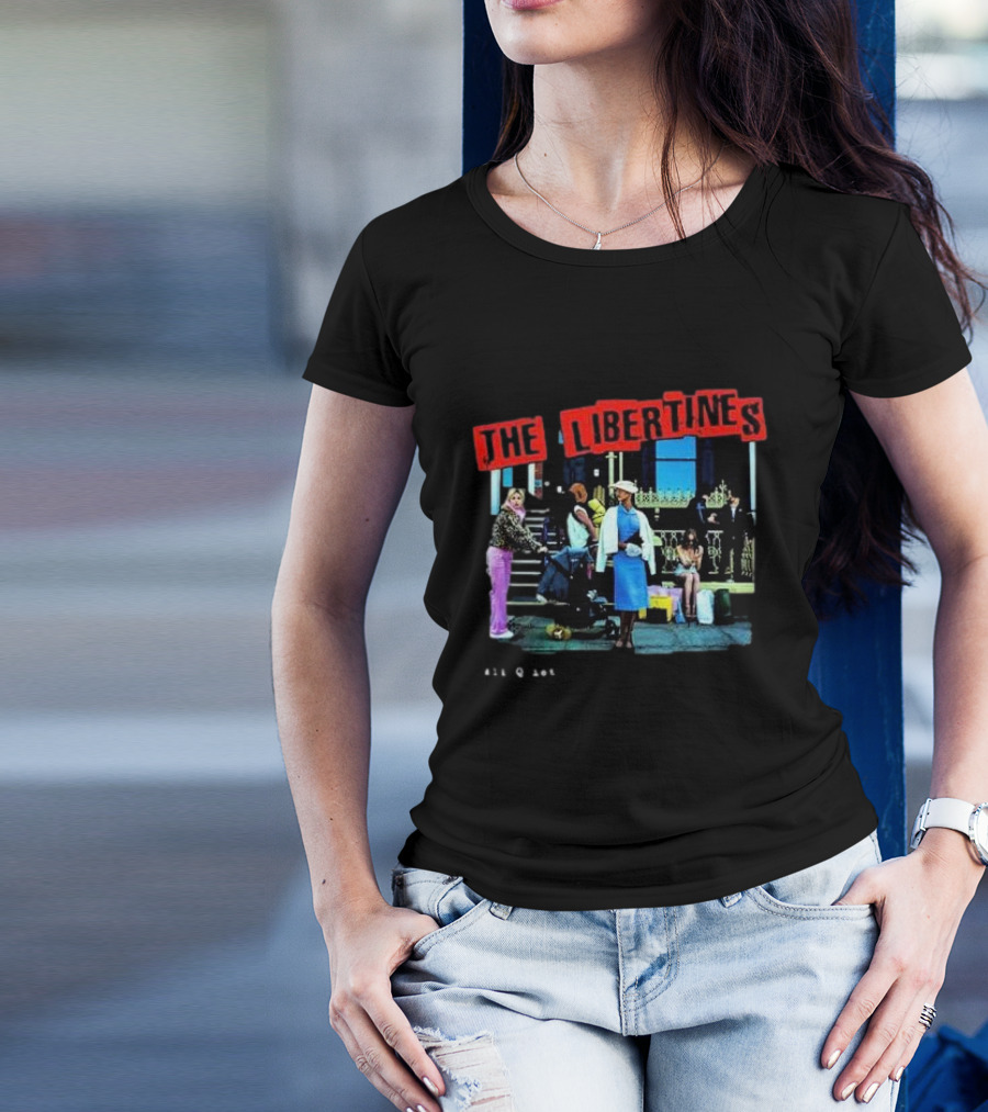 The Libertines All Quiet On The Eastern Esplanade Text And Urban Street Scene T-Shirt