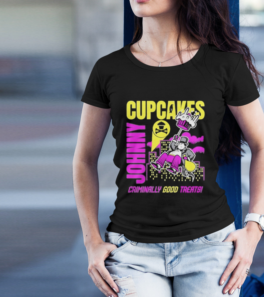Johnny Cupcakes Criminally Good Treats Top Hat Cupcake City Adventure T-Shirt