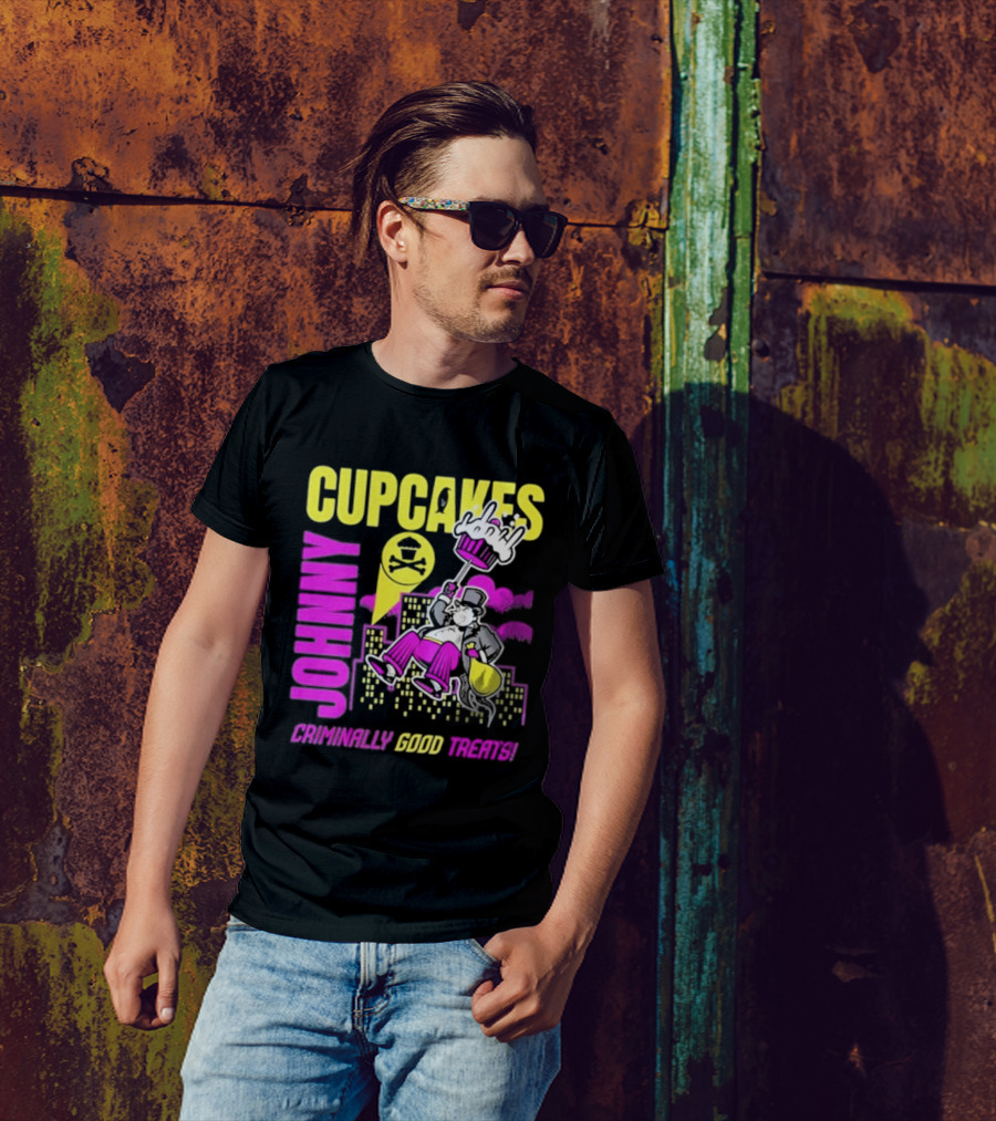 Johnny Cupcakes Criminally Good Treats Top Hat Cupcake City Adventure T-Shirt