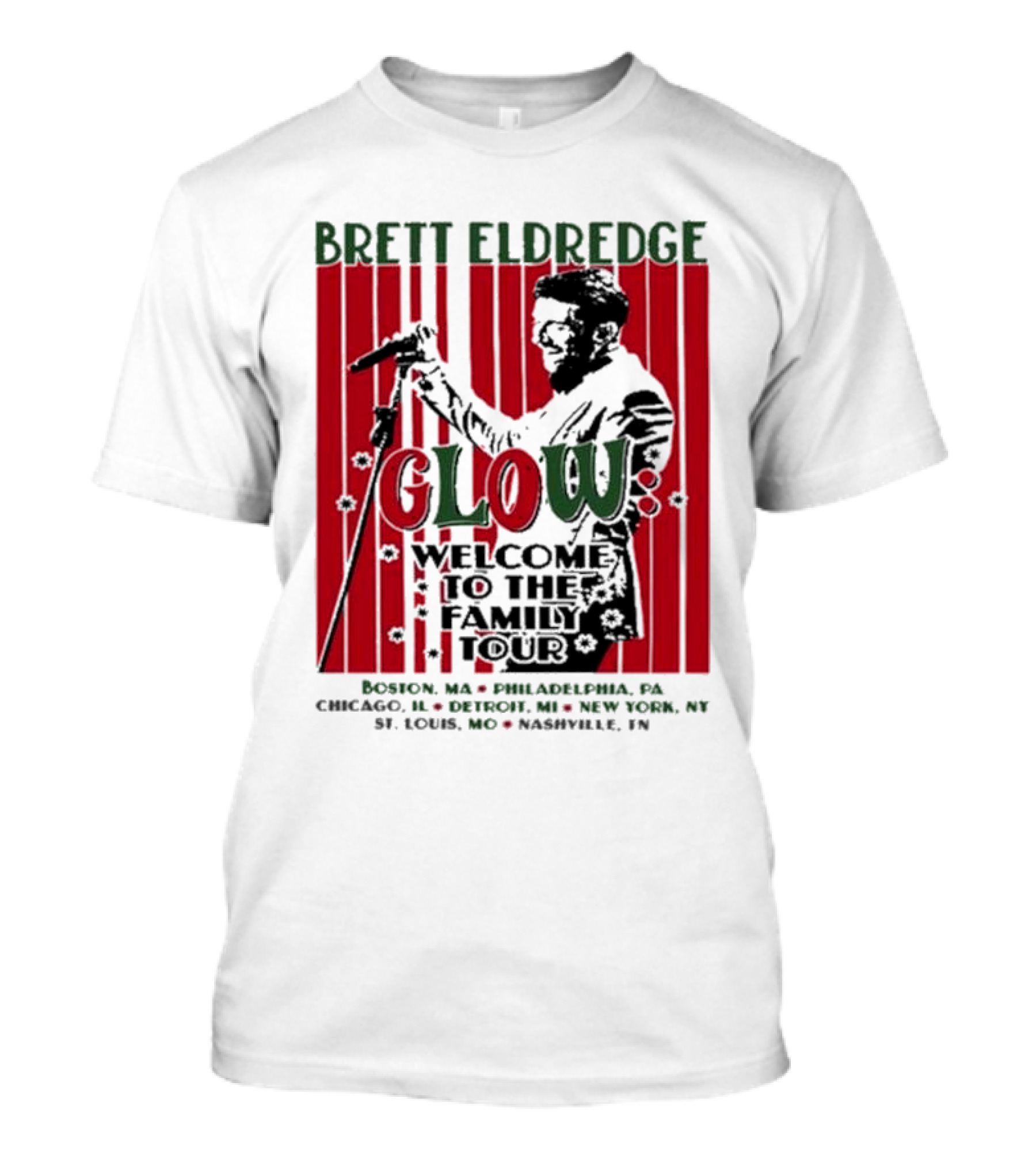 Brett Eldredge Glow: Welcome To The Family Tour Nashville Dec 18 2024 Dec 20 T-Shirt