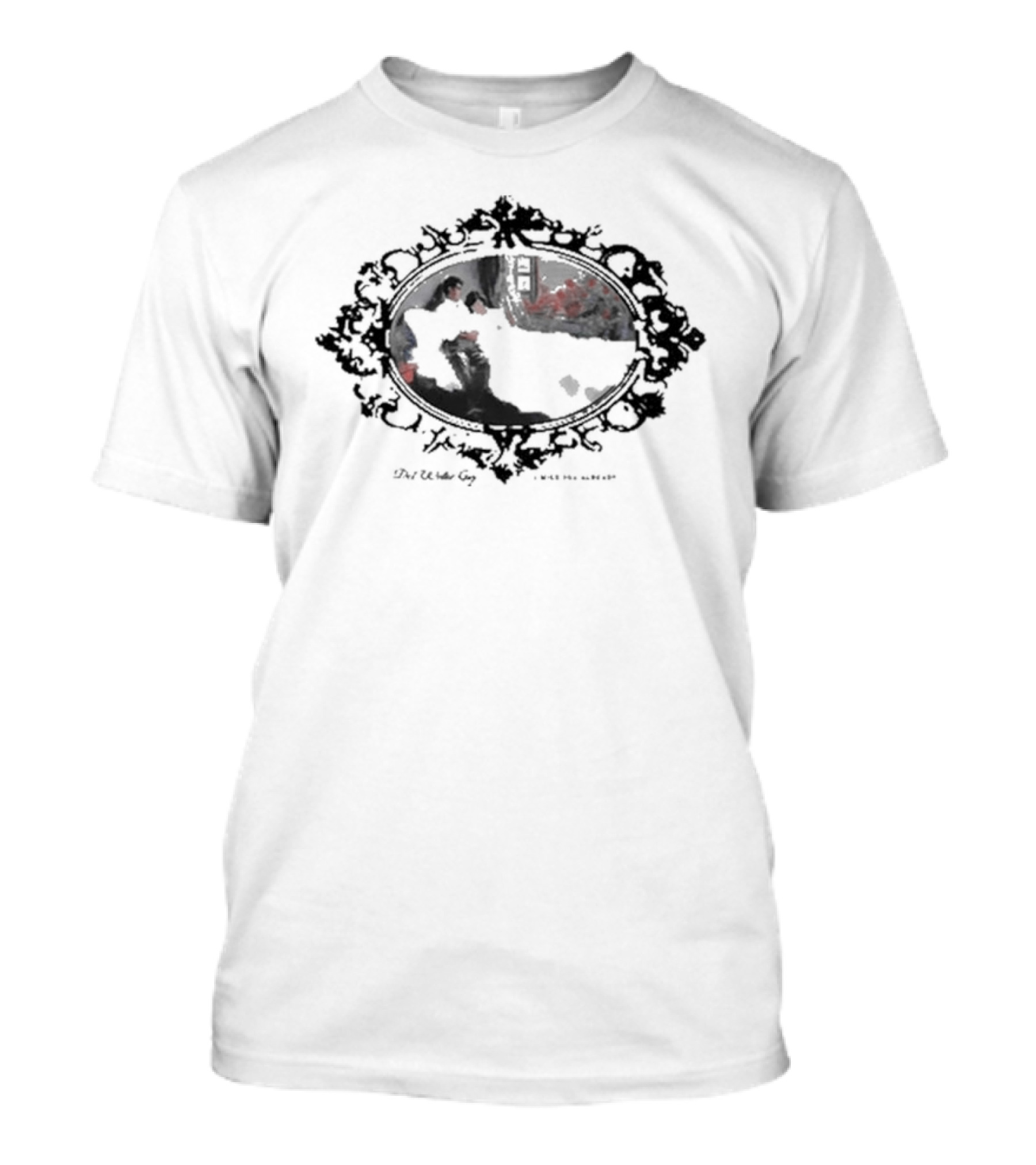 Del Water Gap Tucking In Painting Blurred Oval Frame T-Shirt