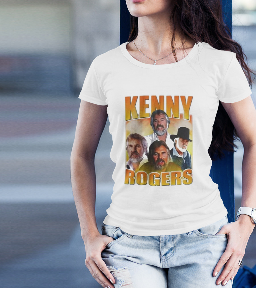 Kenny Rogers Multiple Portrait Collage T-Shirt