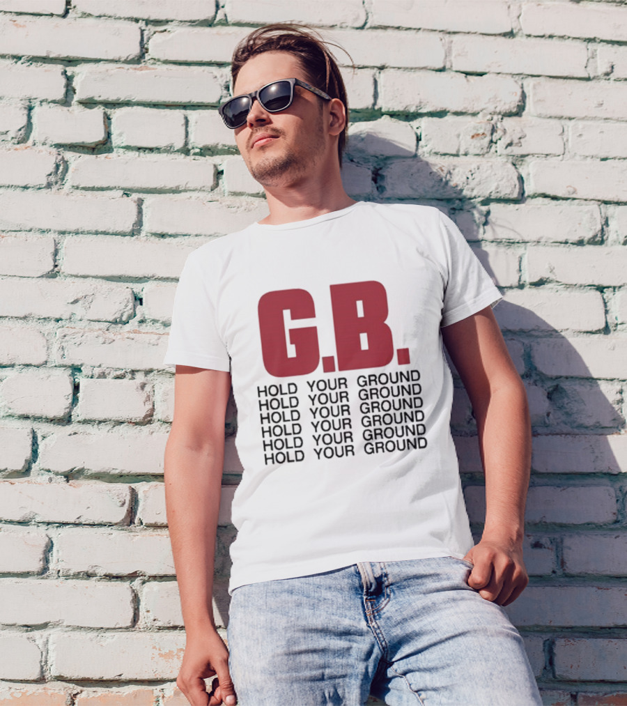 Gorilla Biscuits G.B. Hold Your Ground Hold Your Ground Repeated Text T-Shirt