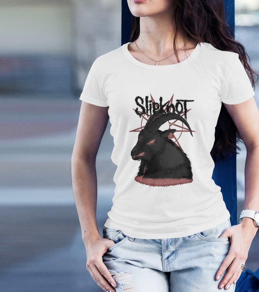 Slipknot Goat Head Symbol With Inverted Star Design For Dec 18 2024 Utilita Arena Birmingham UK Tour T-Shirt