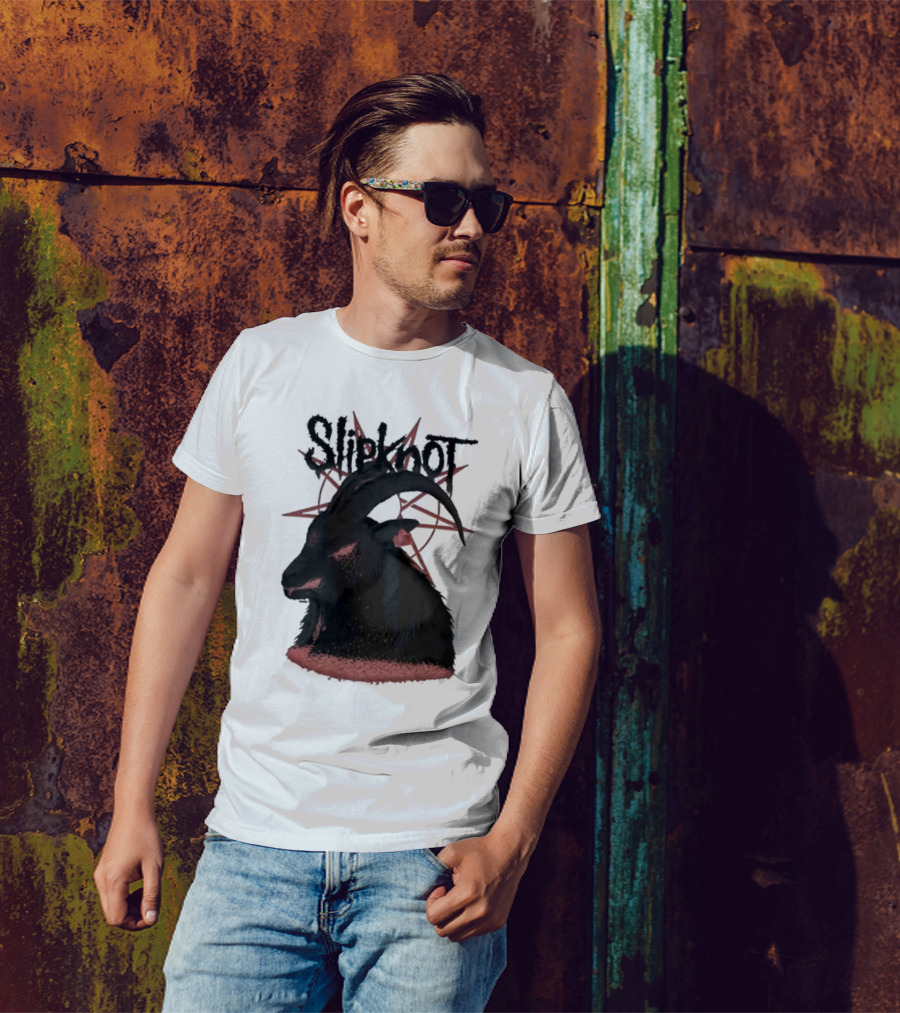 Slipknot Goat Head Symbol With Inverted Star Design For Dec 18 2024 Utilita Arena Birmingham UK Tour T-Shirt