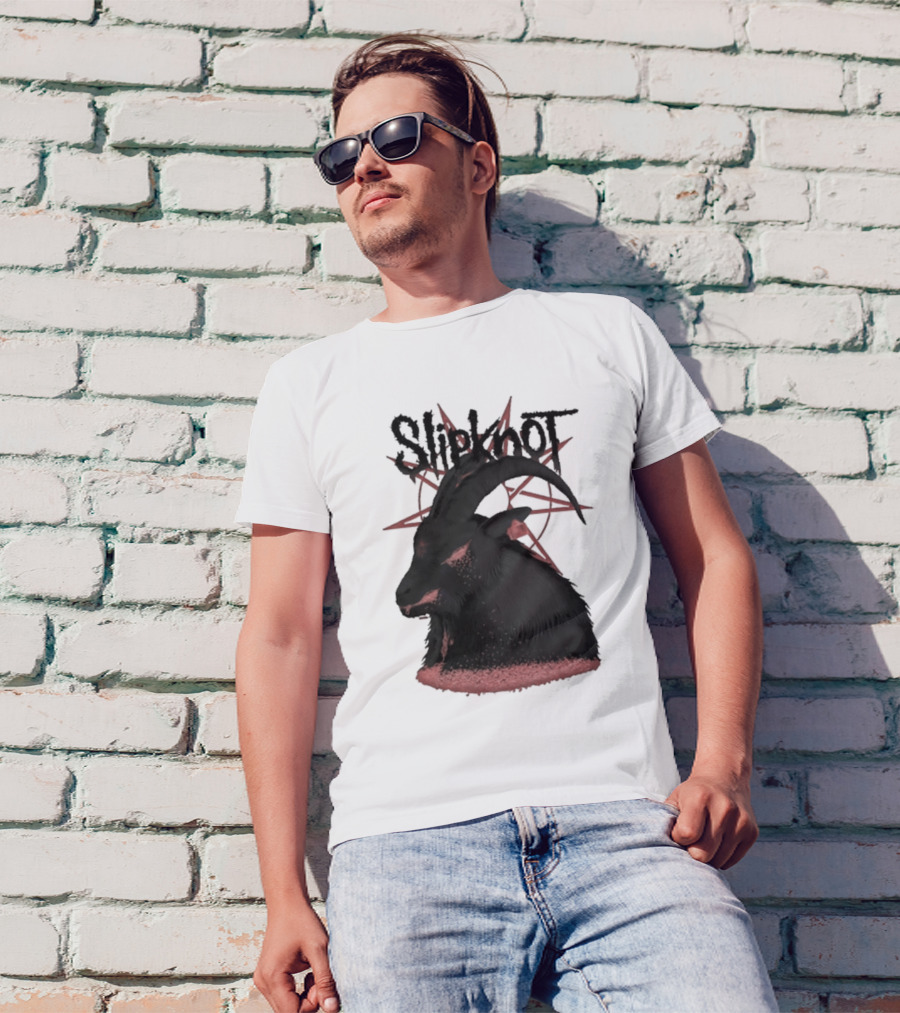 Slipknot Goat Head Symbol With Inverted Star Design For Dec 18 2024 Utilita Arena Birmingham UK Tour T-Shirt