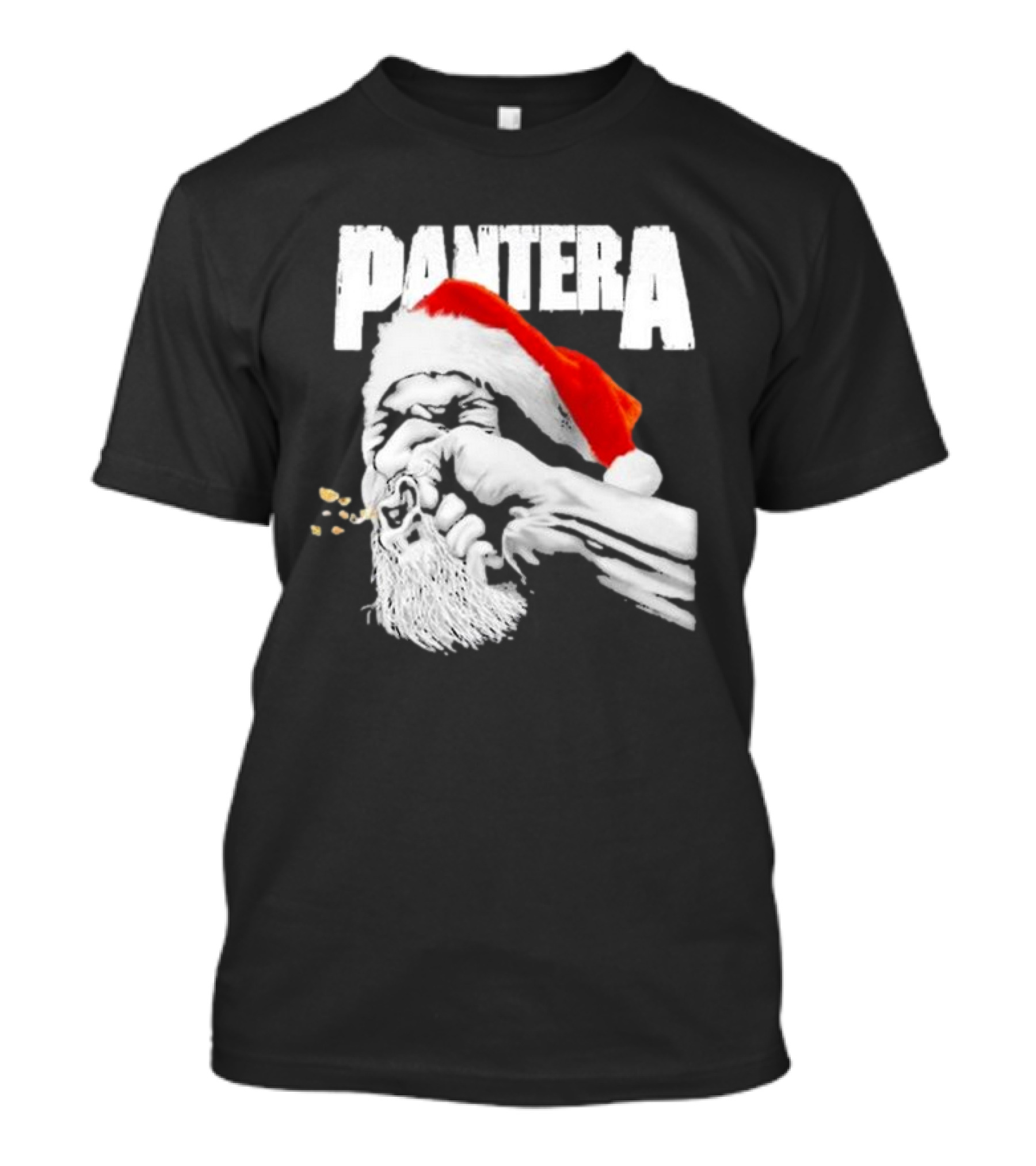 Pantera Vulgar Display Of Santa 2024 Santa Hat Fist T-Shirt