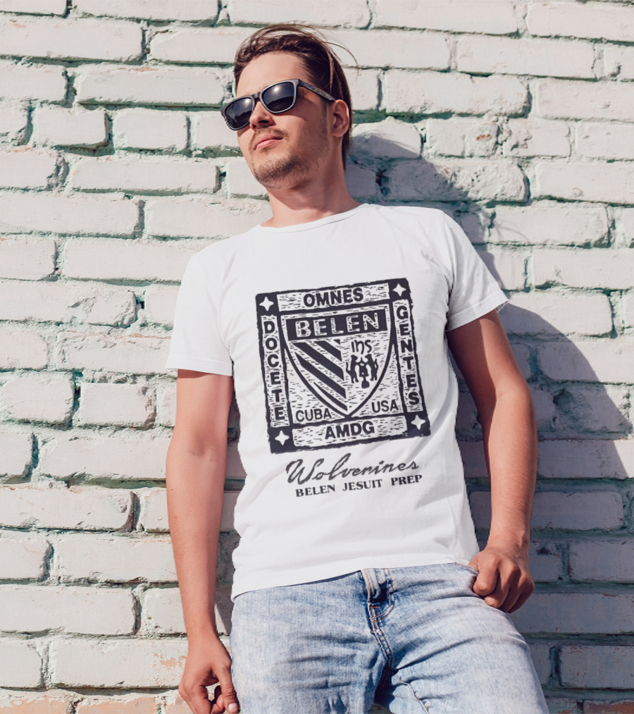 Omnes Docete Gentes Belen Wolverines Cuba USA AMDG T-Shirt