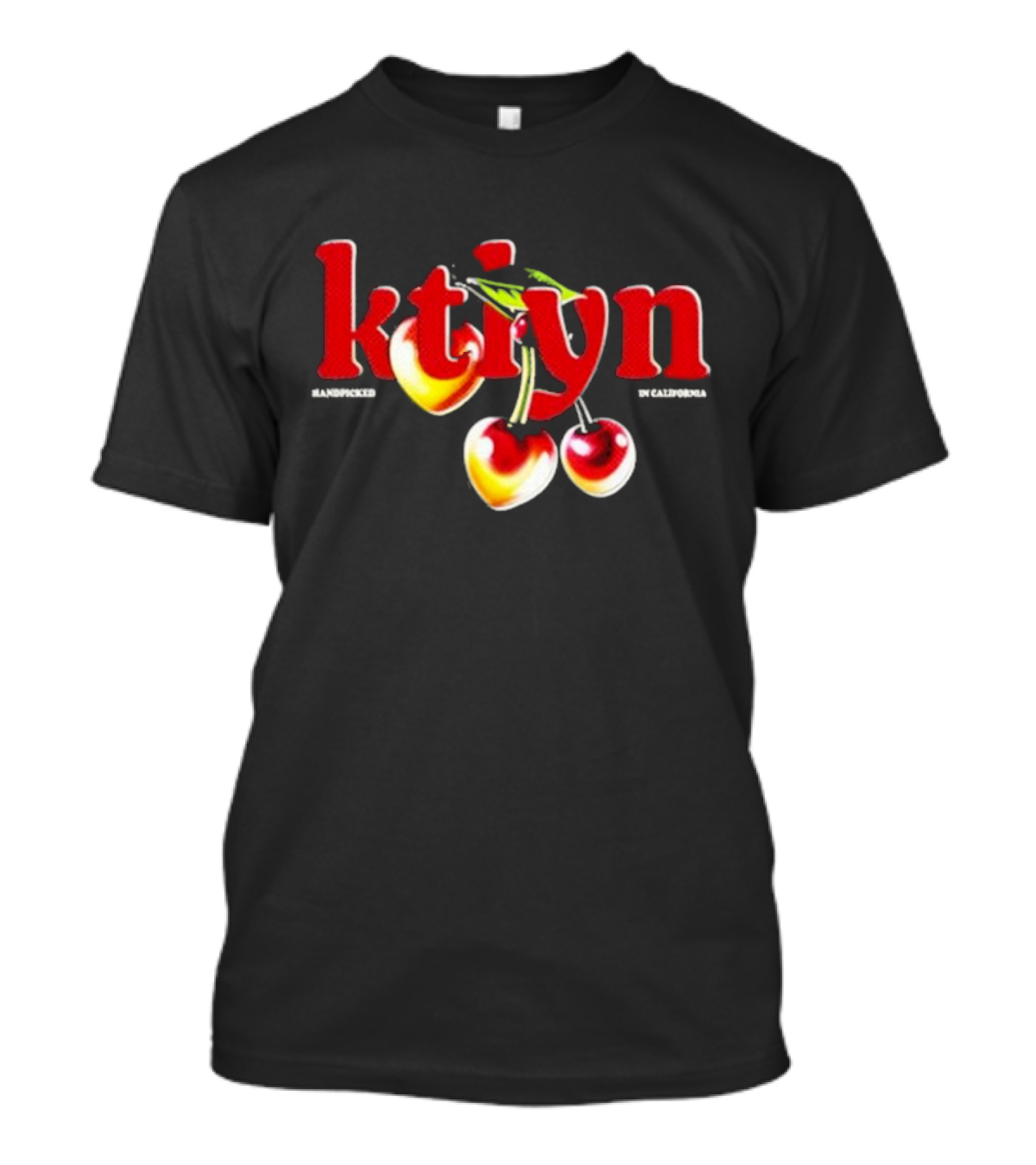 Ktlyn Handpicked In California Hunter Green Cherry T-Shirt