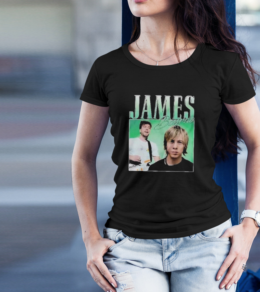 James Bourne Duo Musical Tribute Green Background T-Shirt