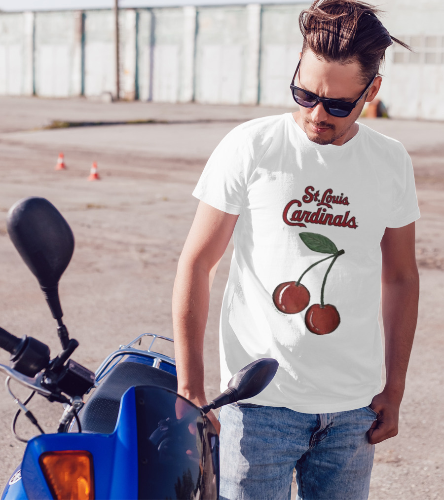 St. Louis Cardinals Cherries Baseball Team T-Shirt