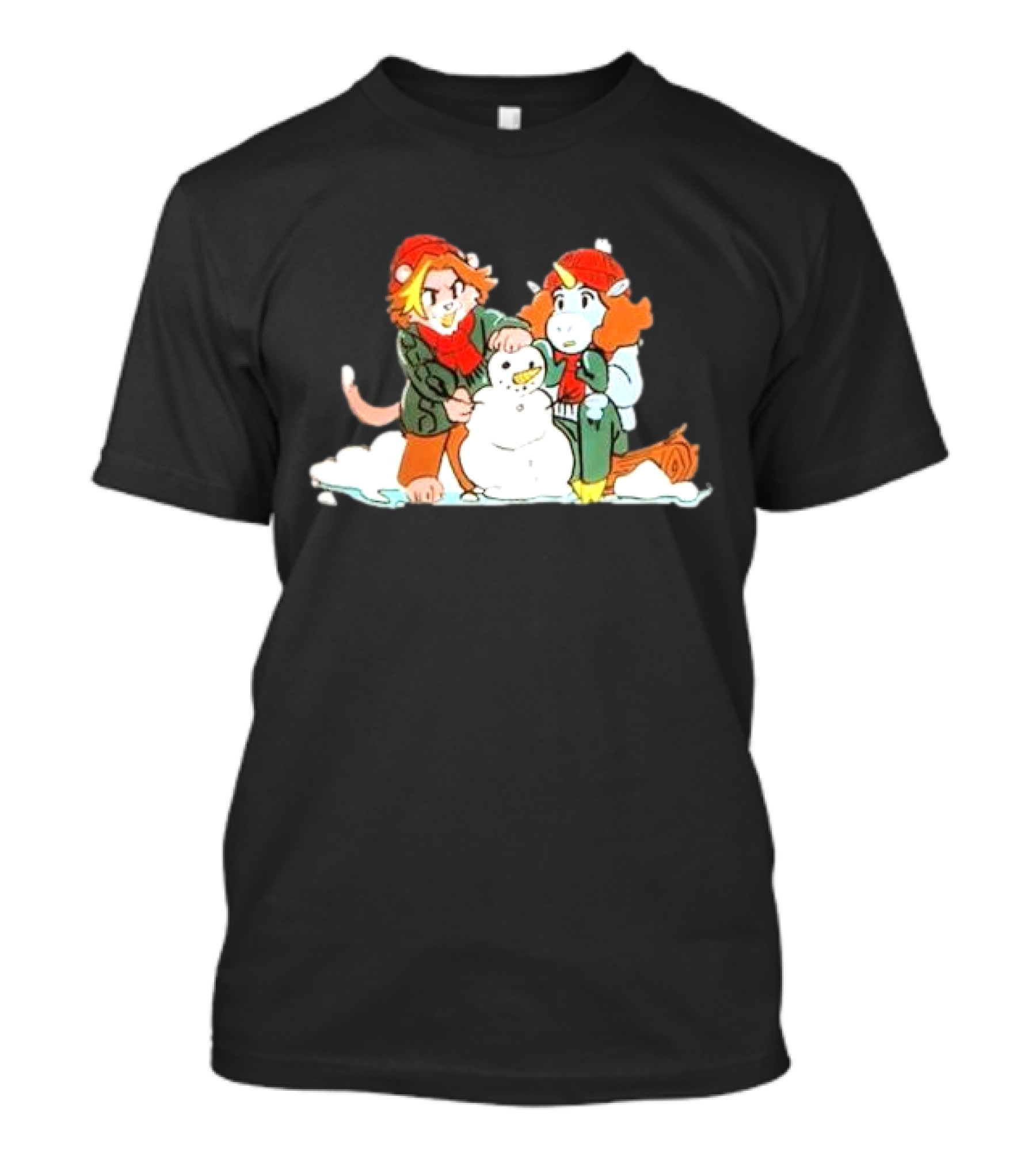 Furry Grumps Building Snowman Winter T-Shirt