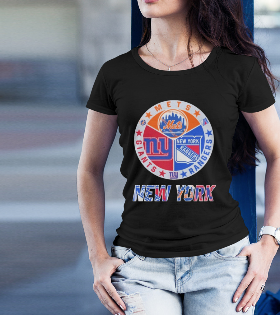 New York Mets Giants Rangers New York T-Shirt