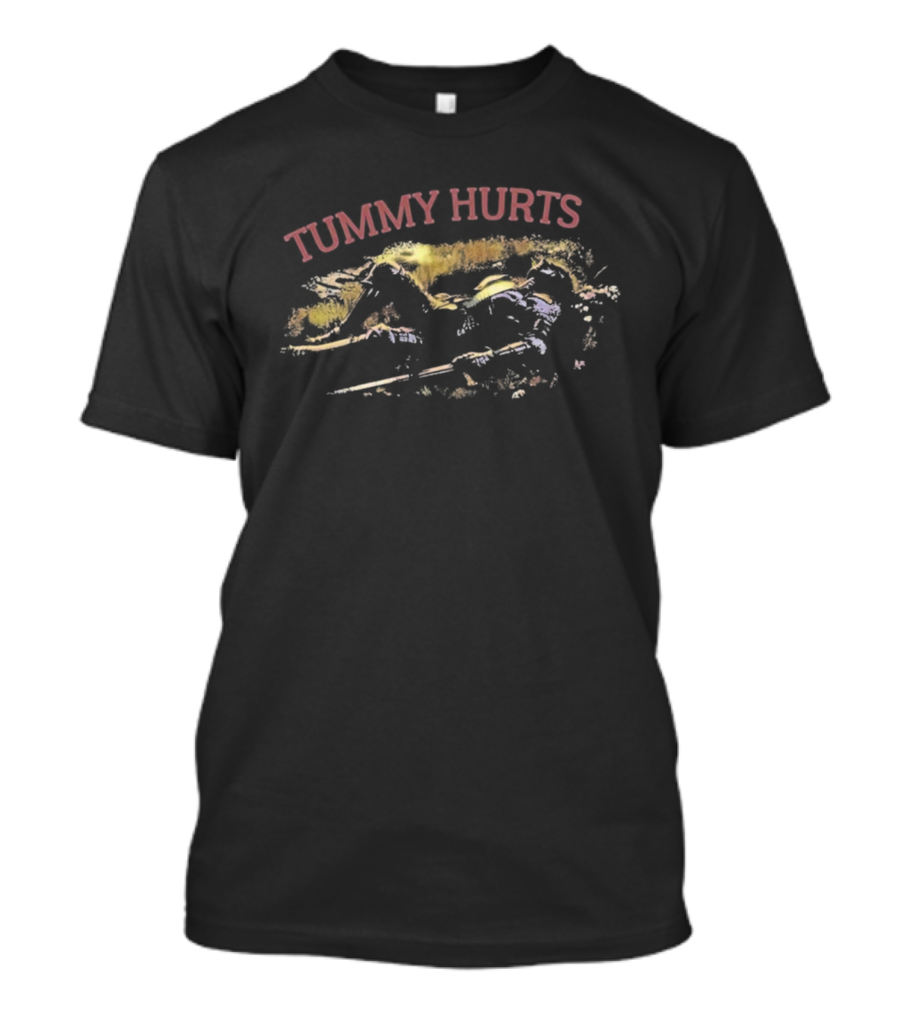 Tummy Hurts Knight Lying In Field T-Shirt