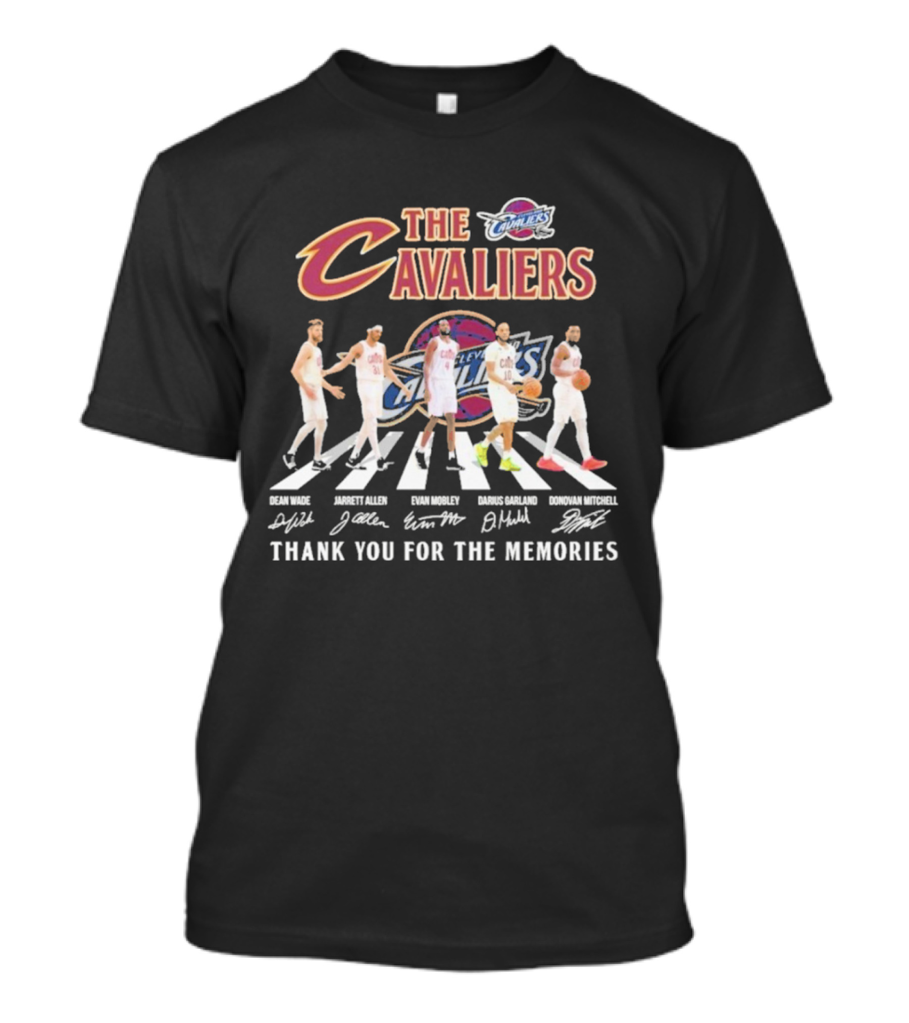 Cleveland Cavaliers Basketball Signatures Dean Wade Jarrett Allen Evan Mobley Darius Garland Donovan Mitchell Thank You For The Memories T-Shirt
