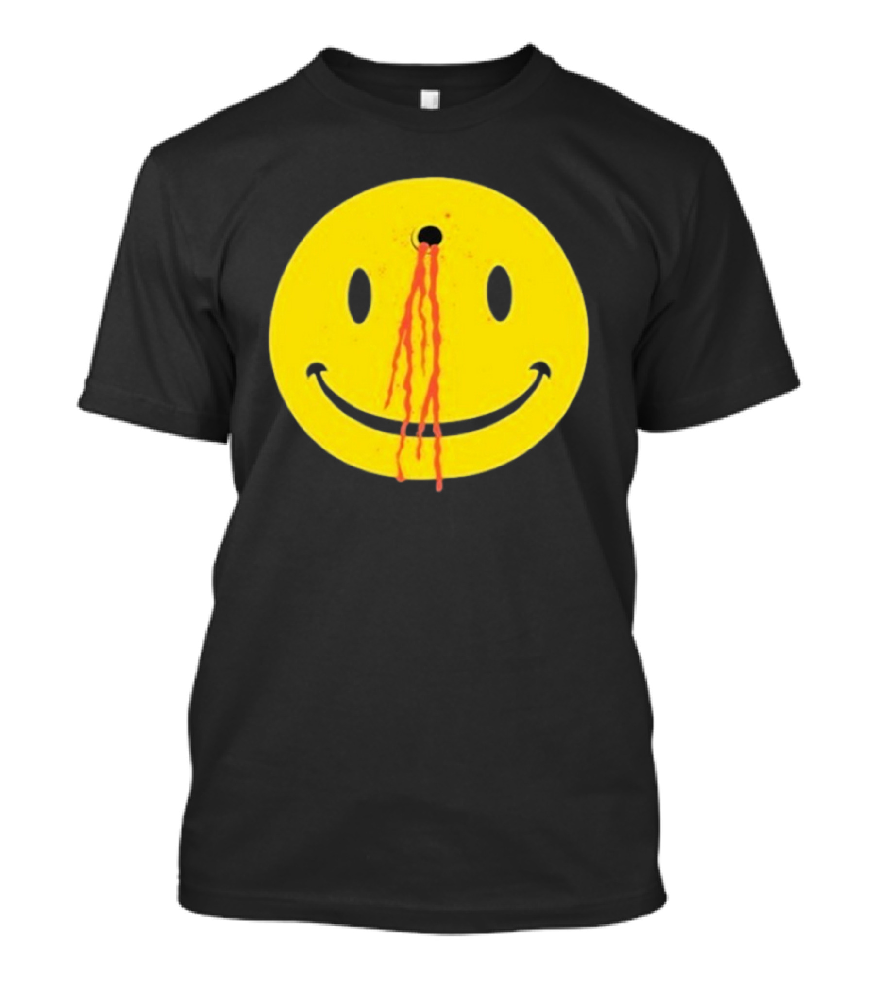 Wild Oats Shot Smiley Face With Bullet Hole And Blood Drips T-Shirt