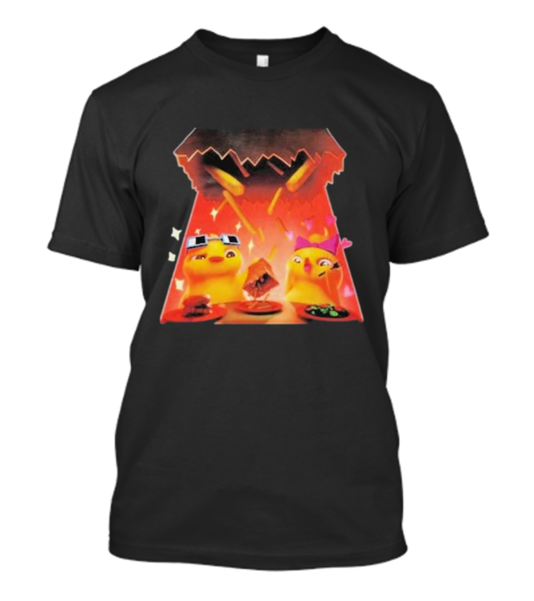 Quack And Lola Love For Food Adventure With Fries And Burgers T-Shirt