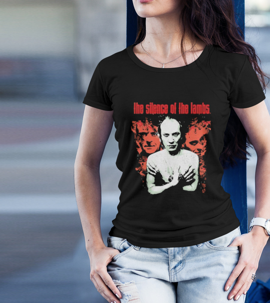 The Silence Of The Lambs Red Faces White Figure T-Shirt