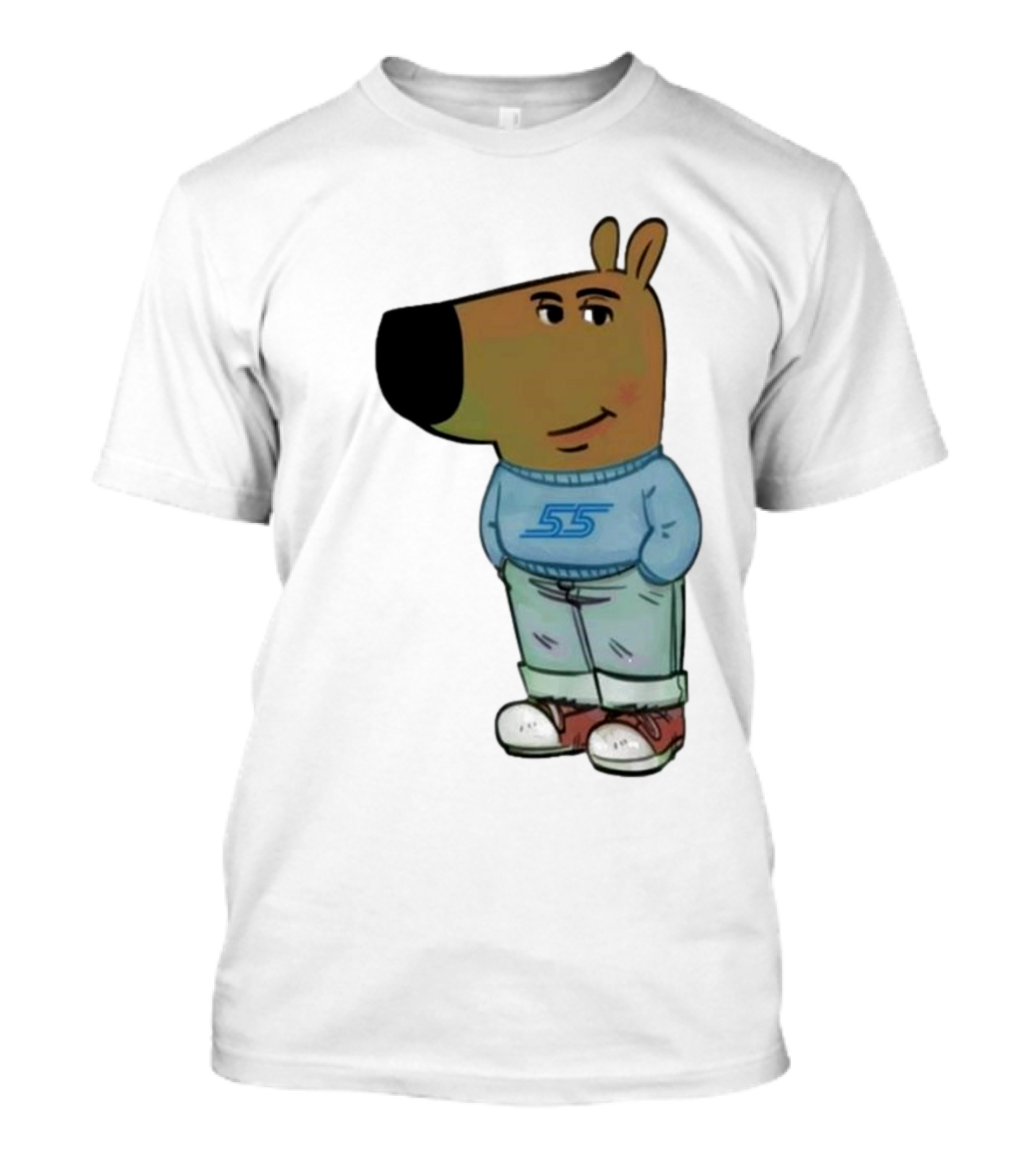 Chill Guy Dog Williams Racing 55 Cartoon T-Shirt