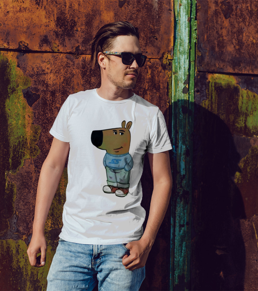 Chill Guy Dog Williams Racing 55 Cartoon T-Shirt
