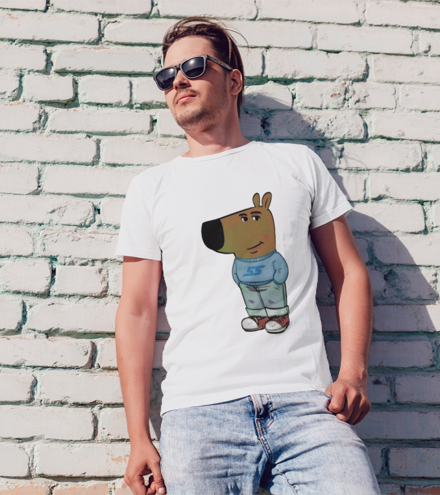 Chill Guy Dog Williams Racing 55 Cartoon T-Shirt