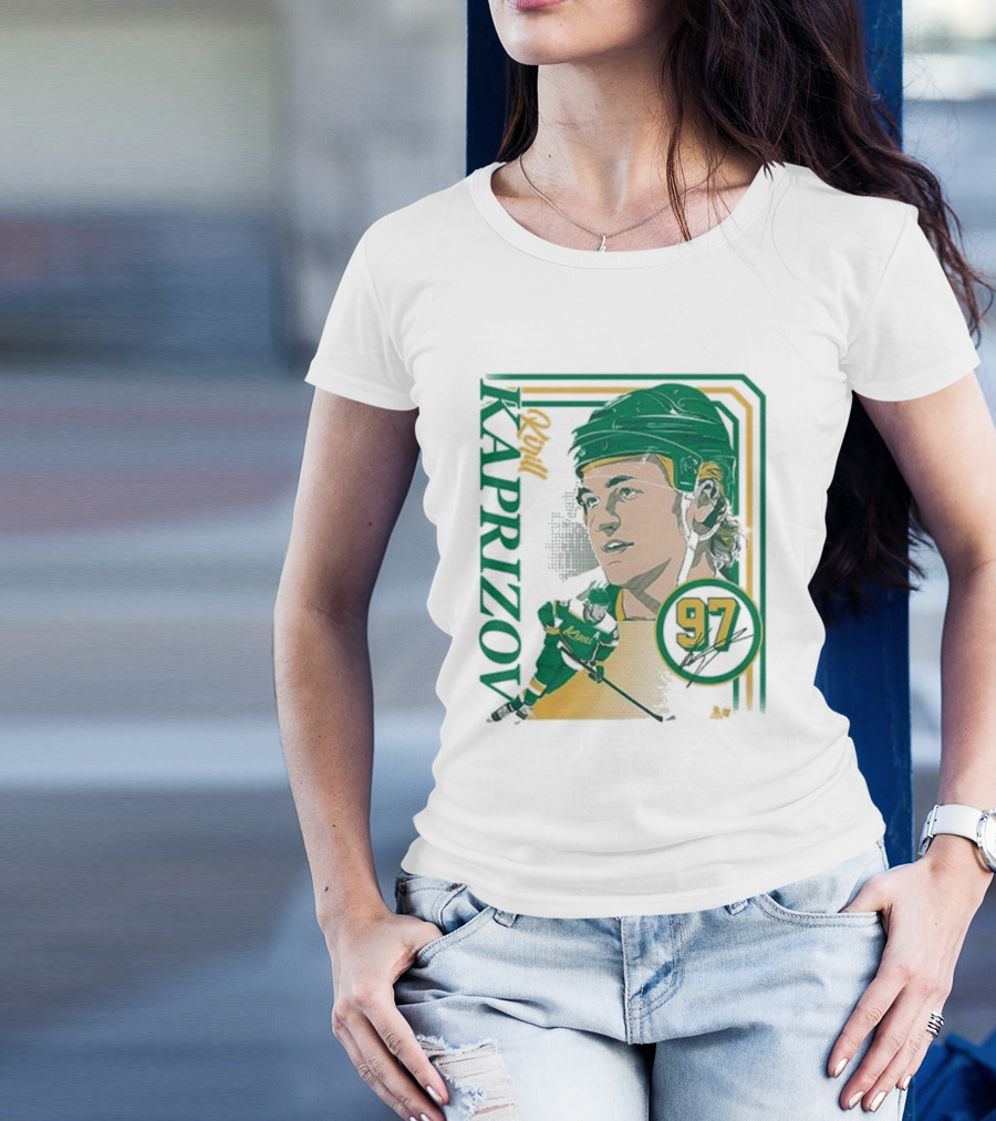 Kirill Kaprizov 97 Iconic Collage Frame T-Shirt