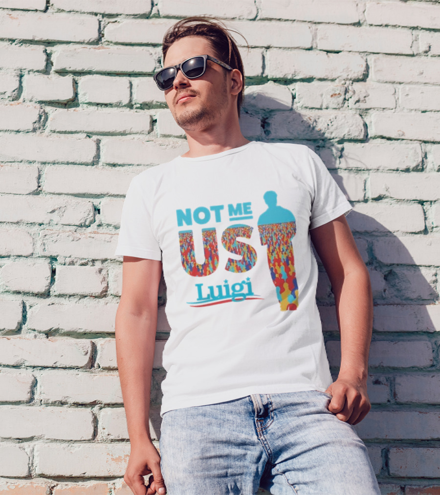 Not Me Us Luigi Meme-industrial Complex Crowd T-Shirt